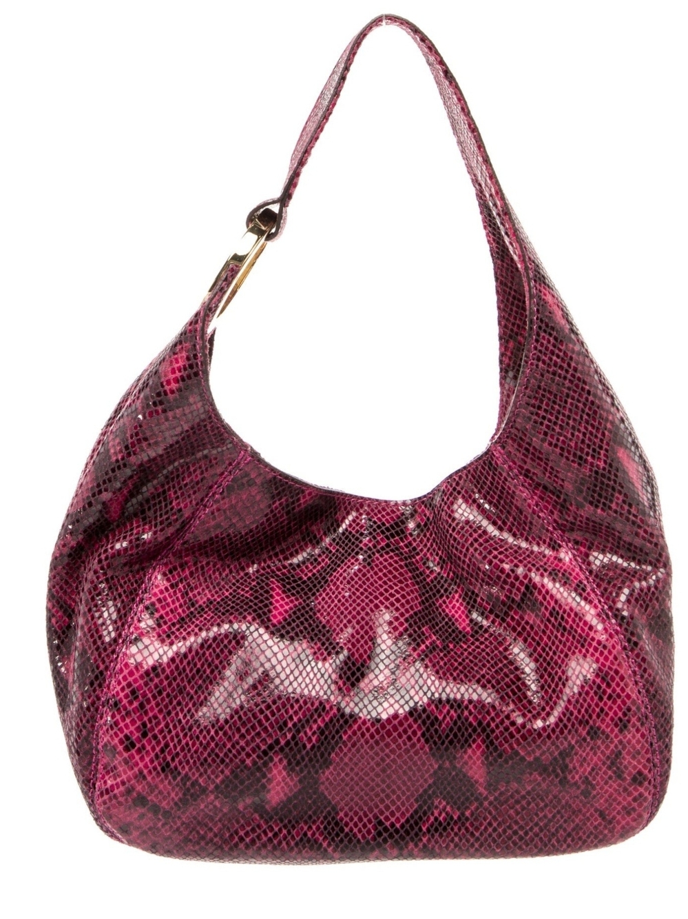 Michael Kors Fuchsia Python-Print Hobo Bag - Picture 3 of 8